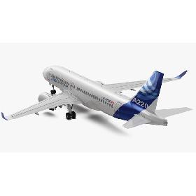 Airbus A220 100 Simple Interior Rigged 3D model